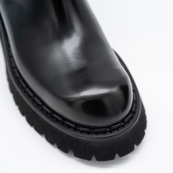 size 39.5G 9.5 US Gucci Chelsea Web Black Calf Leather Boots - Picture 6 of 10